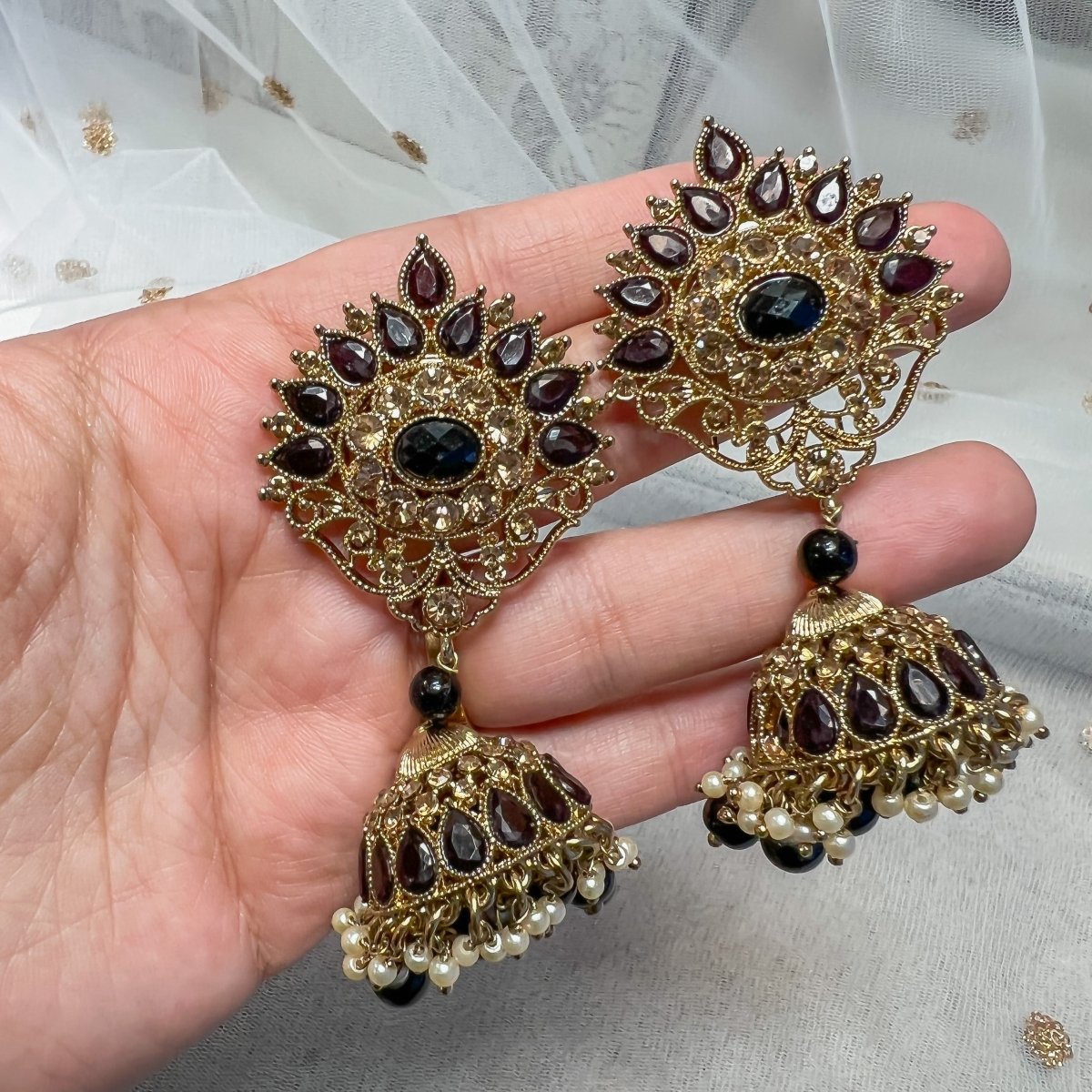 Antique Jhumka Earrings - SOKORA JEWELSAntique Jhumka Earrings