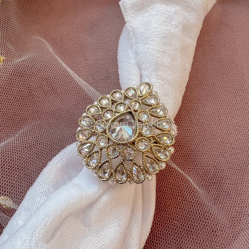 Antique Pear Shape Ring - Clear - SOKORA JEWELSAntique Pear Shape Ring - ClearRING