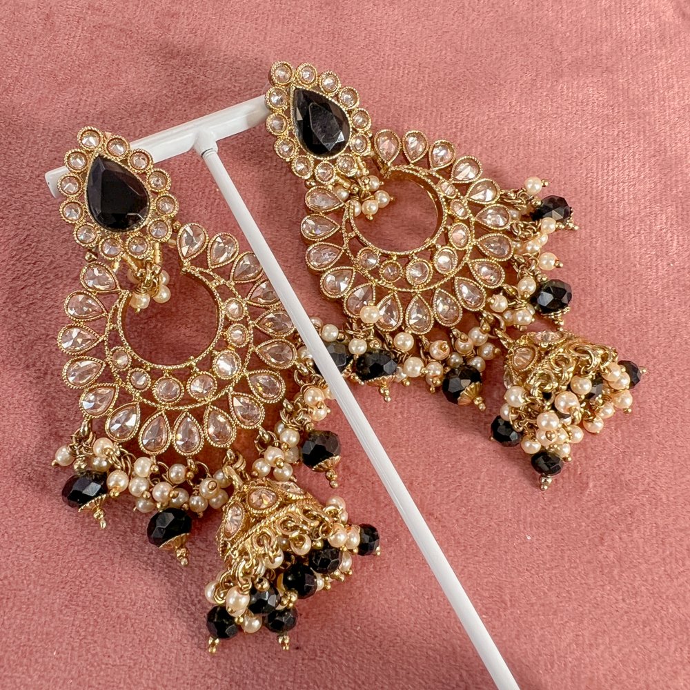 Round Kundan Jhankar Jhumka earrings  Bano Bazaar  Online Shopping in  Pakistan