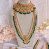 Bright Gold Bridal set - Green - SOKORA JEWELSBright Gold Bridal set - Green