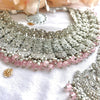 Camelia Silver Necklace set - Pink - SOKORA JEWELSCamelia Silver Necklace set - Pink