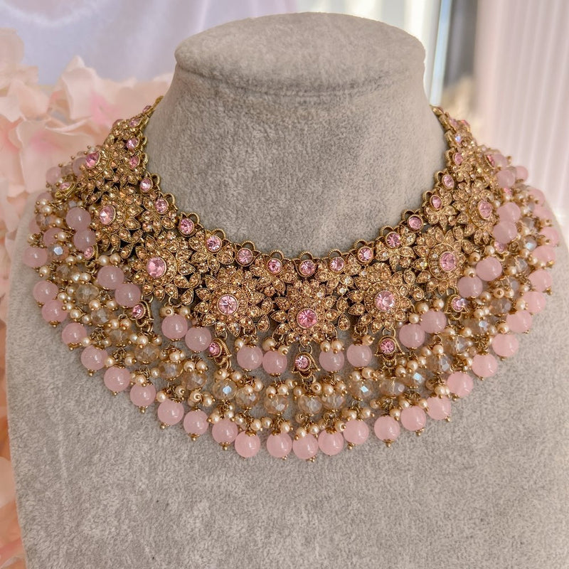 Carina Necklace - Pink - SOKORA JEWELSCarina Necklace - PinkChoker Sets