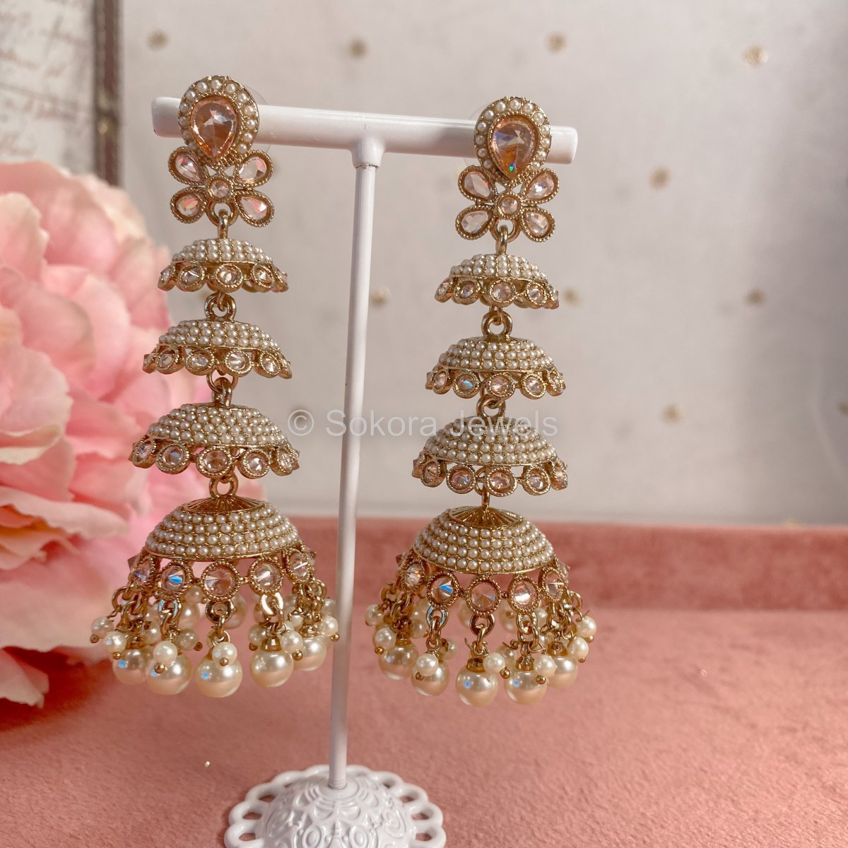 Buy Silver Jhumka Earrings - Silver Indian Earrings | Paksha Tagged 