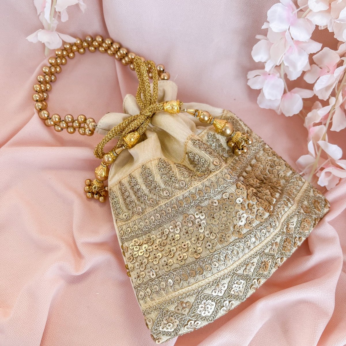 Golden discount potli bag