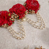 Crimson Carnation Floral Necklace set - SOKORA JEWELSCrimson Carnation Floral Necklace set