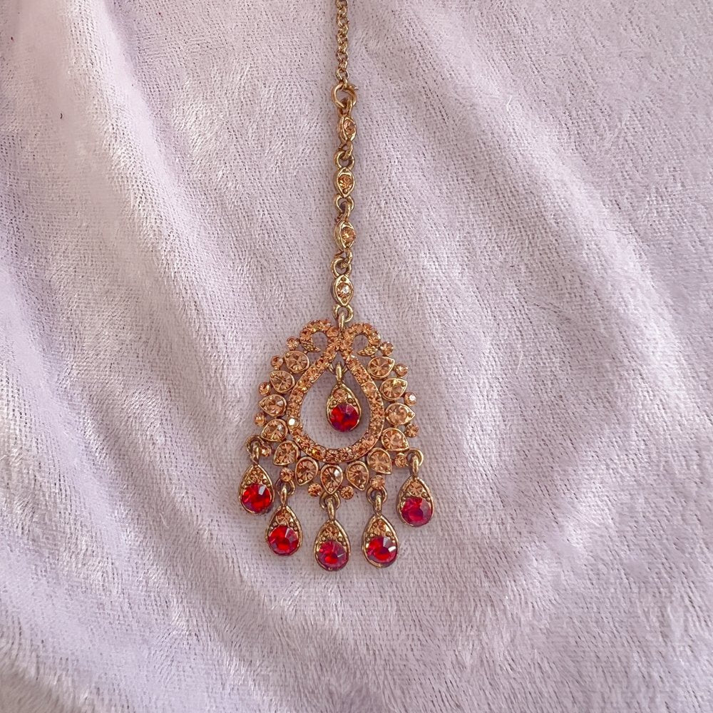 Crystal Tikka - Maroon - SOKORA JEWELSCrystal Tikka - Maroon