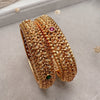 Daisy Brushed Gold Bangles - Multicolour - SOKORA JEWELSDaisy Brushed Gold Bangles - MulticolourBANGLES