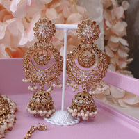 Deandra Bridal Double necklace set - Peach - SOKORA JEWELSDeandra Bridal Double necklace set - Peach