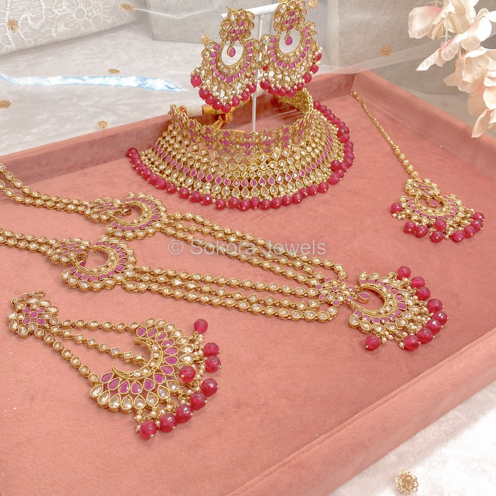 Deep Ruby Bridal set - SOKORA JEWELSDeep Ruby Bridal set