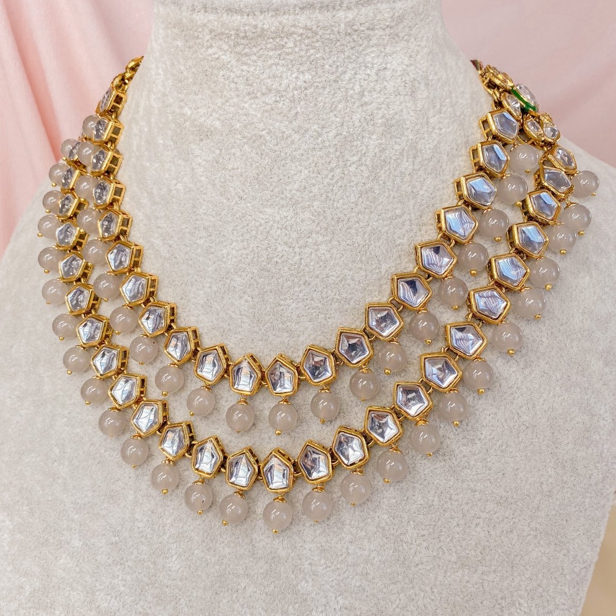 Single line 2025 kundan necklace