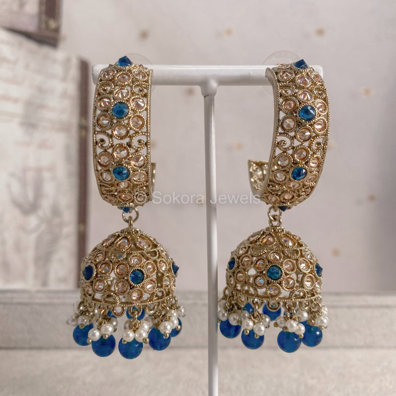 Dua Medium Jhumka Earrings - SOKORA JEWELSDua Medium Jhumka Earrings
