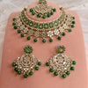 Ekta Mirrored Necklace set - Green - SOKORA JEWELSEkta Mirrored Necklace set - GreenNECKLACE SETS