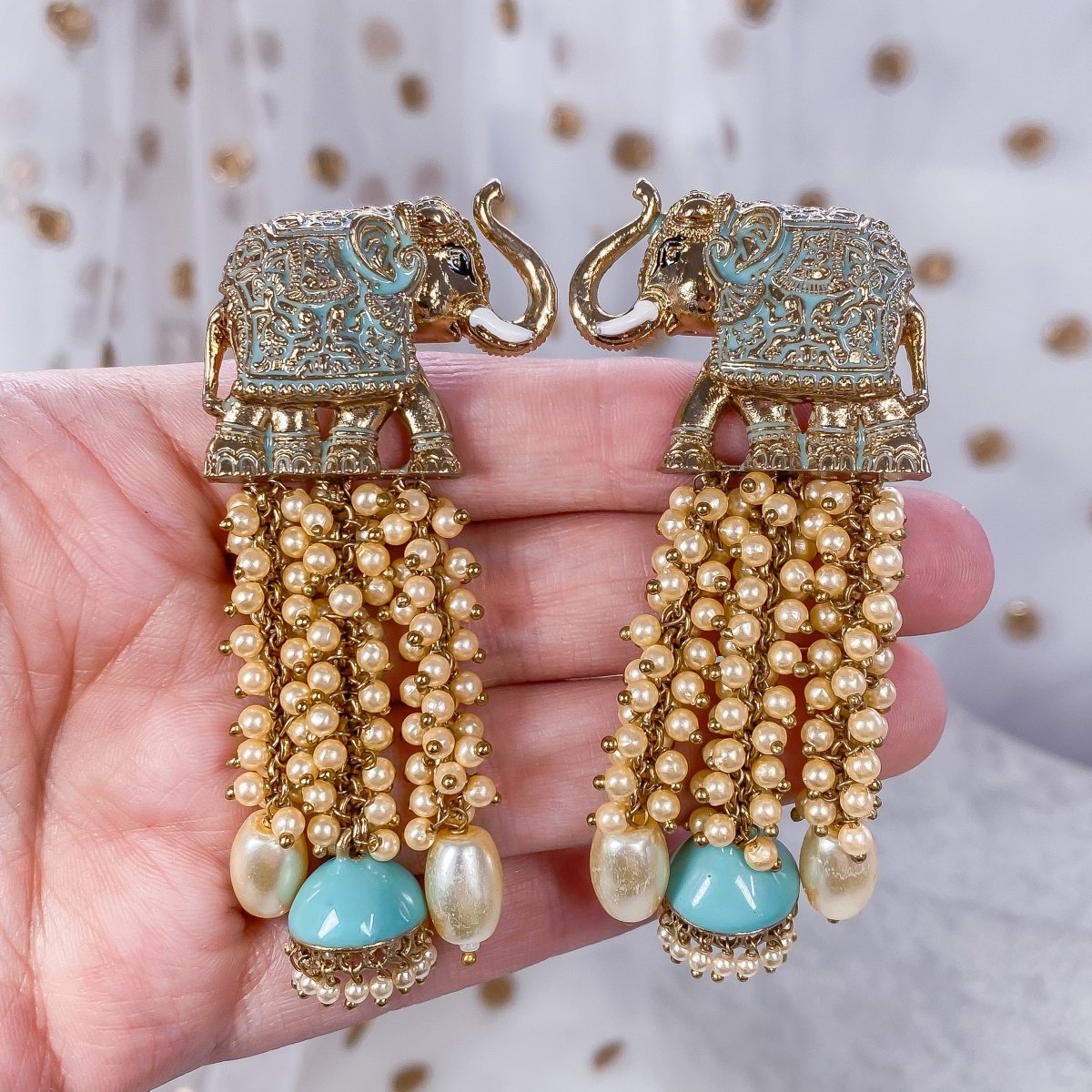 Elephant Painted Earrings - SOKORA JEWELSElephant Painted Earrings