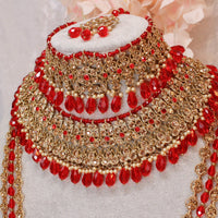 Emma Full Bridal Double necklace set - Red - SOKORA JEWELSEmma Full Bridal Double necklace set - Red