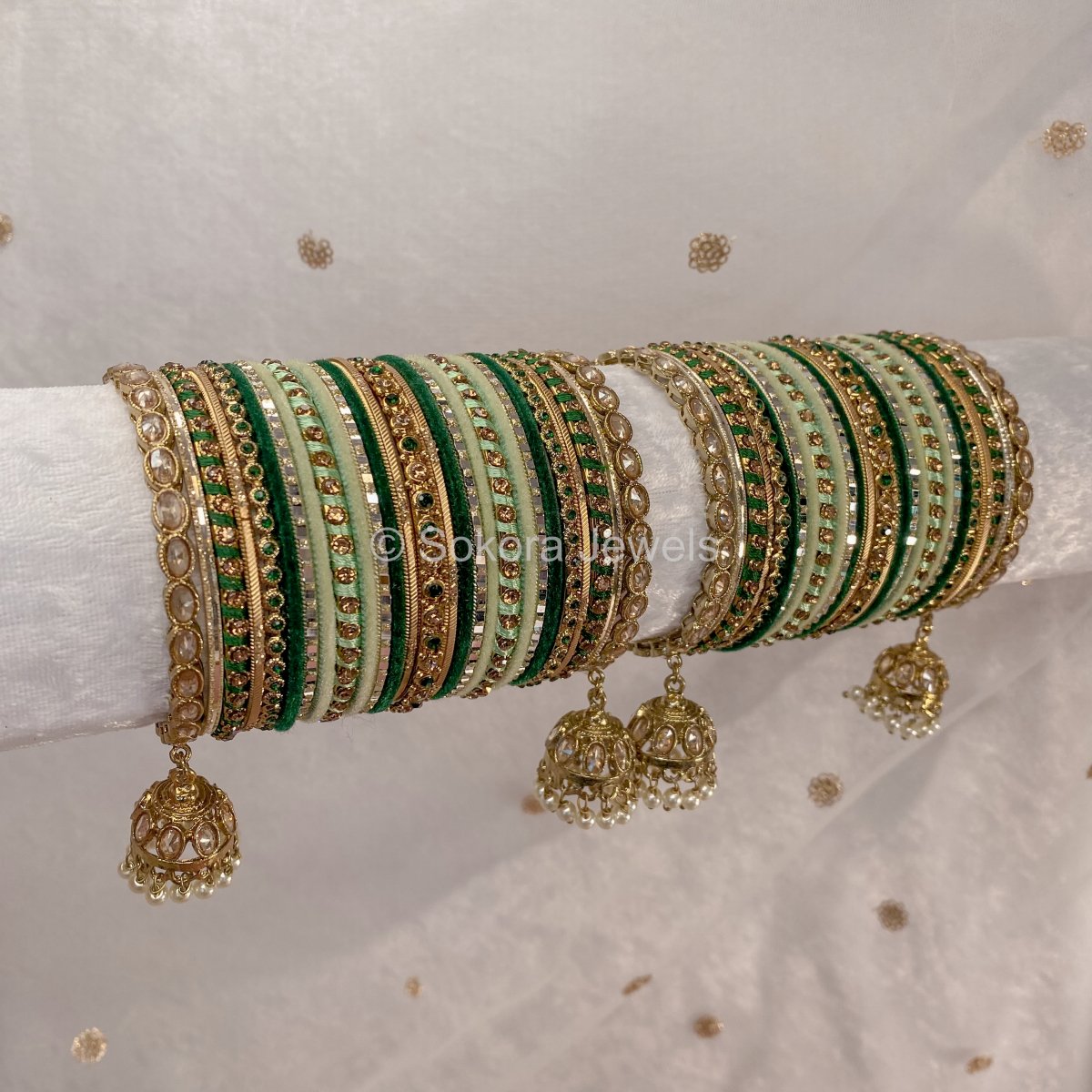 Enchanted Collection - Pretty Greens - SOKORA JEWELSEnchanted Collection - Pretty GreensBANGLES