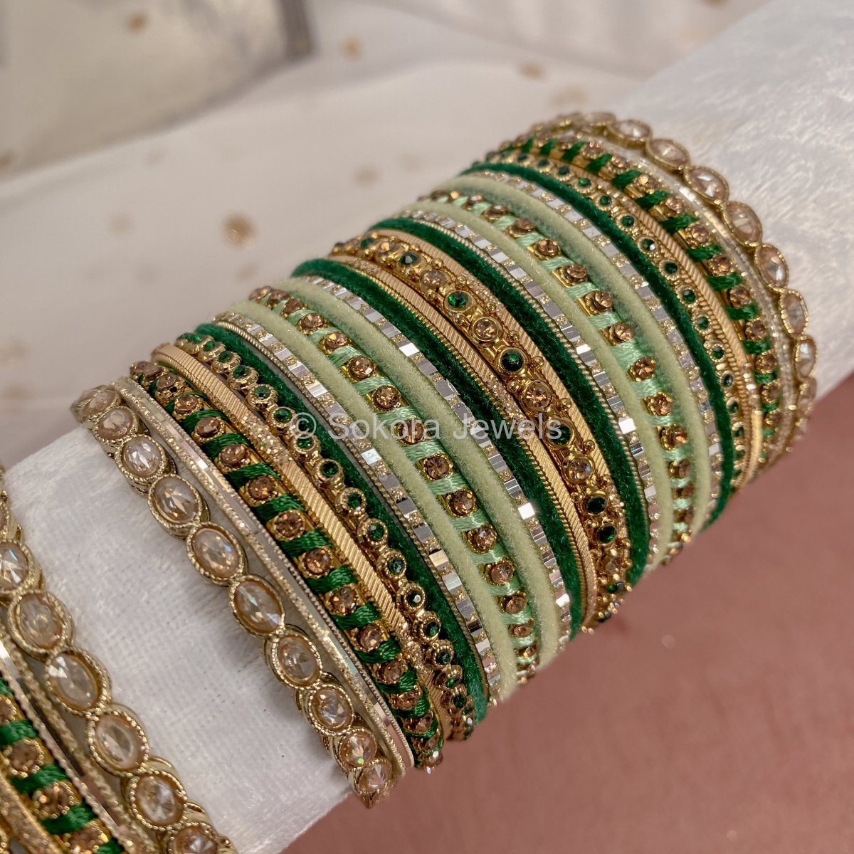 Enchanted Collection - Pretty Greens - SOKORA JEWELSEnchanted Collection - Pretty GreensBANGLES