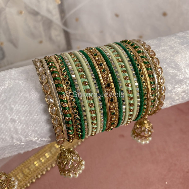 Enchanted Collection - Pretty Greens - SOKORA JEWELSEnchanted Collection - Pretty GreensBANGLES