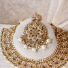 Faiqa Antique Gold Necklace Set - SOKORA JEWELSFaiqa Antique Gold Necklace Set