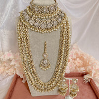 Farhaa Bridal Necklace set - Clear - SOKORA JEWELSFarhaa Bridal Necklace set - Clear