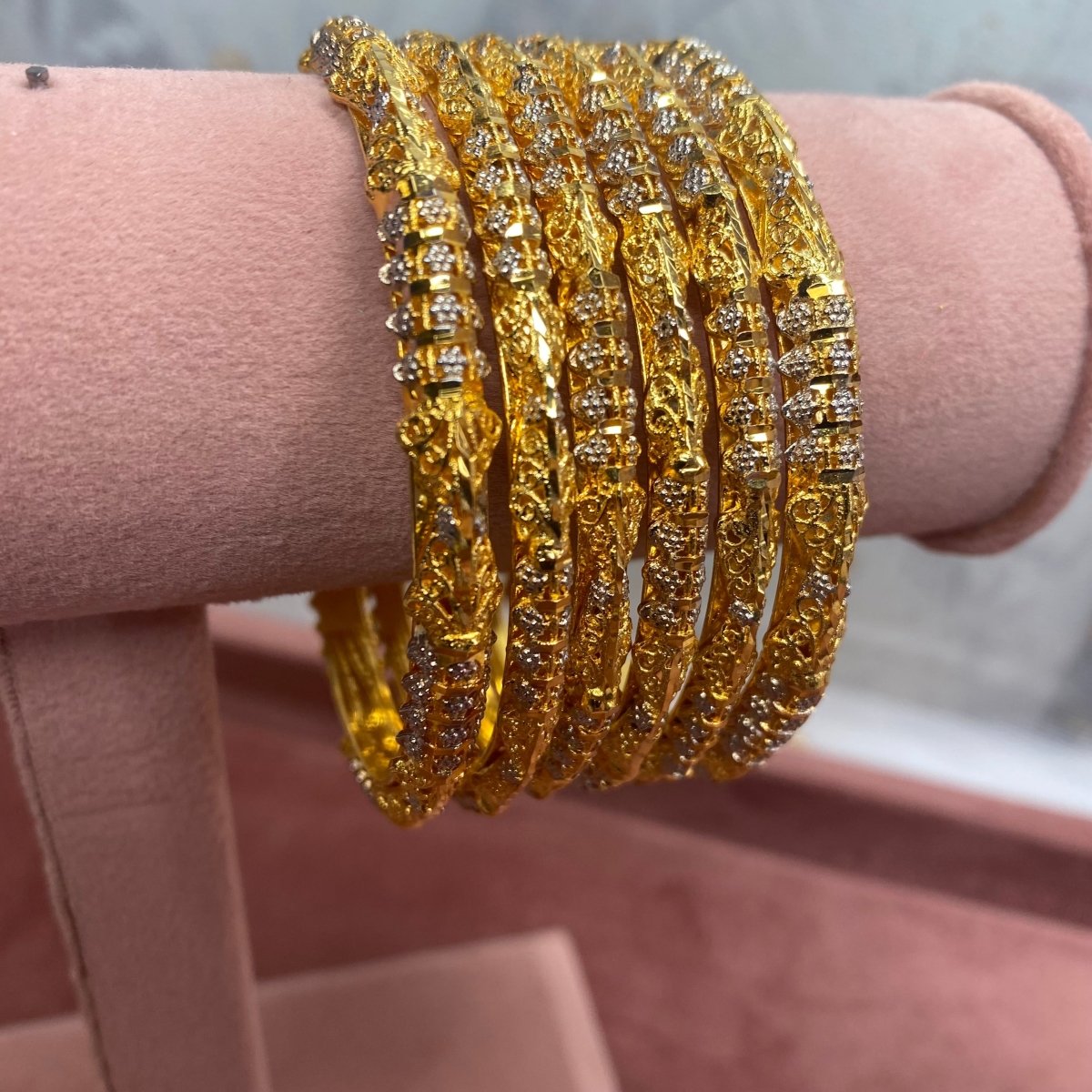 Thin gold hot sale bangles 22k