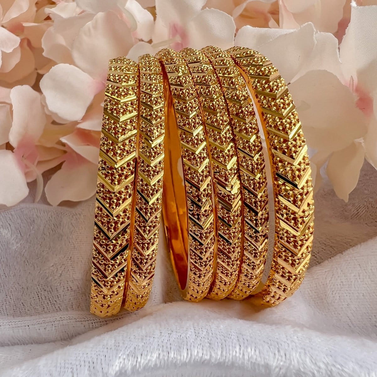 Gold Plated Bangles Design Solid Gold Bangle Set Fine Set Of 22k