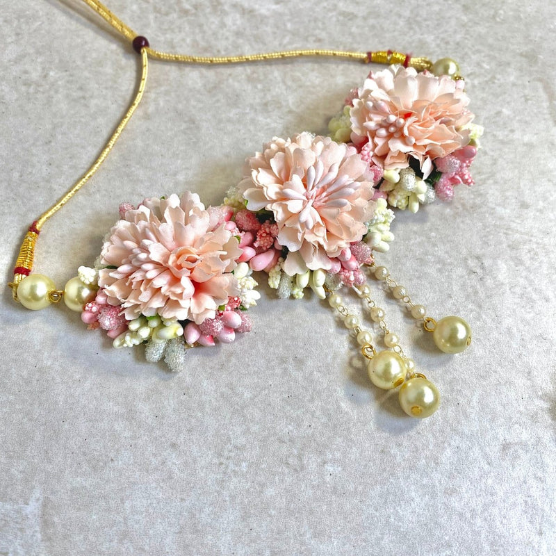 Floral Necklace set - Pink - SOKORA JEWELSFloral Necklace set - Pink