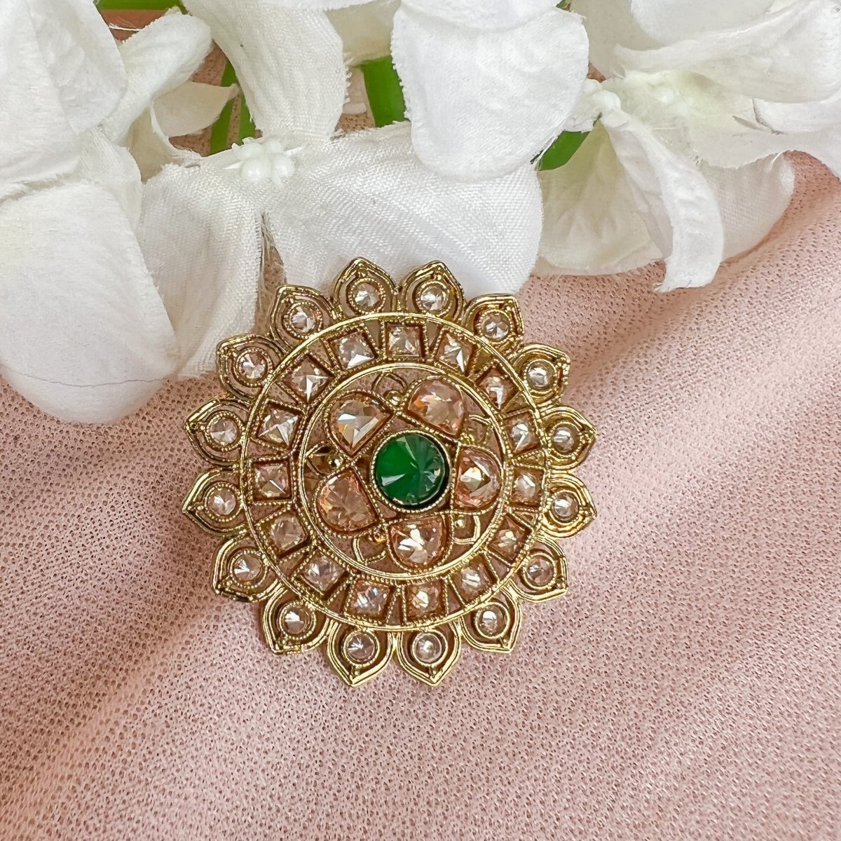 Floral Ring - Green - SOKORA JEWELSFloral Ring - GreenRING