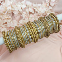 Gold and Silver Shimmer Bangle stack - SOKORA JEWELSGold and Silver Shimmer Bangle stackBANGLES