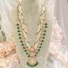 Gold Plated Kundan and Diamante Haar - Green - SOKORA JEWELSGold Plated Kundan and Diamante Haar - GreenLONG NECKLACES