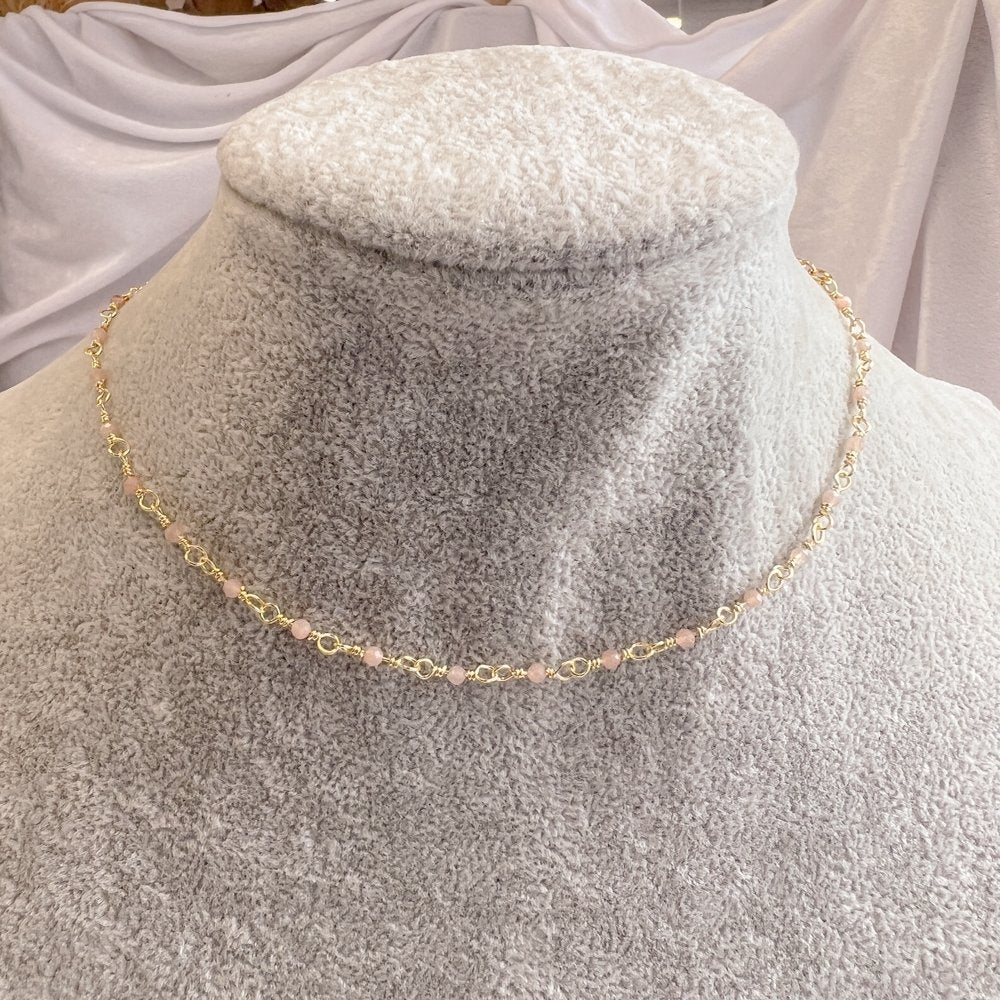 Gold plated Peach Necklace - SOKORA JEWELSGold plated Peach NecklaceChoker Sets