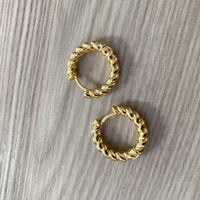 Gold Twisted Hoops - SOKORA JEWELSGold Twisted Hoops