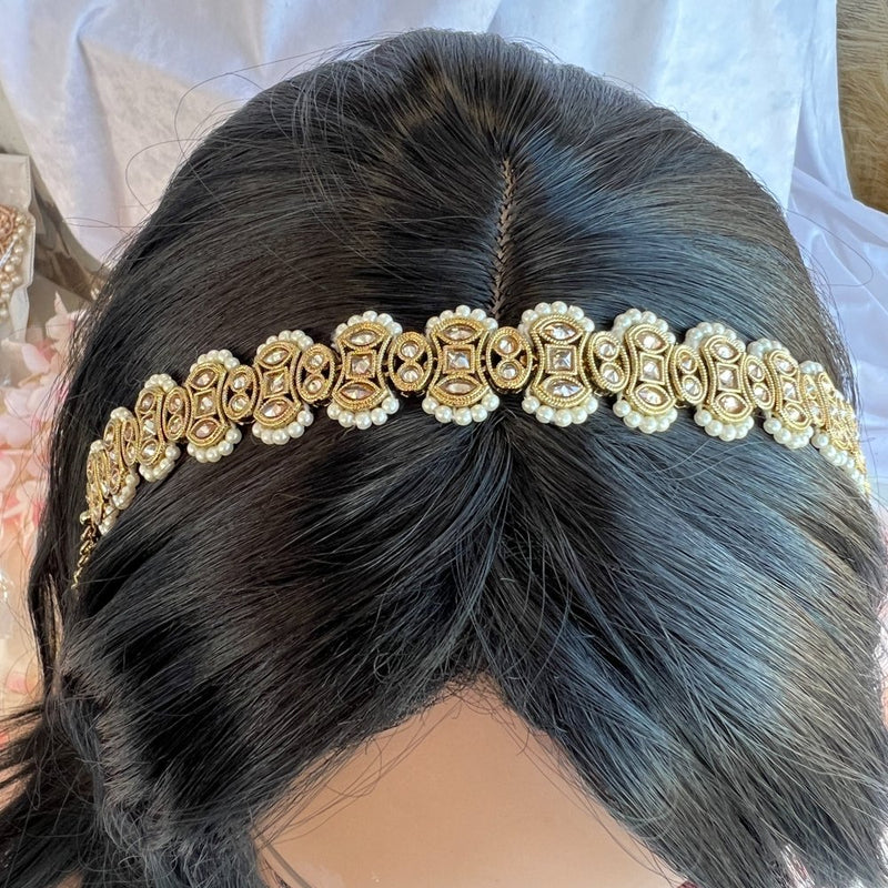 Golden Headband / Sheesh phool - SOKORA JEWELSGolden Headband / Sheesh phool