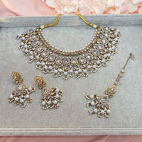 Hawwa Necklace set - Clear Crystal - SOKORA JEWELSHawwa Necklace set - Clear Crystal