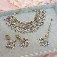 Hawwa Necklace set - Clear Crystal - SOKORA JEWELSHawwa Necklace set - Clear Crystal