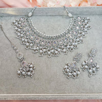 Hawwa Necklace set - Silver - SOKORA JEWELSHawwa Necklace set - Silver