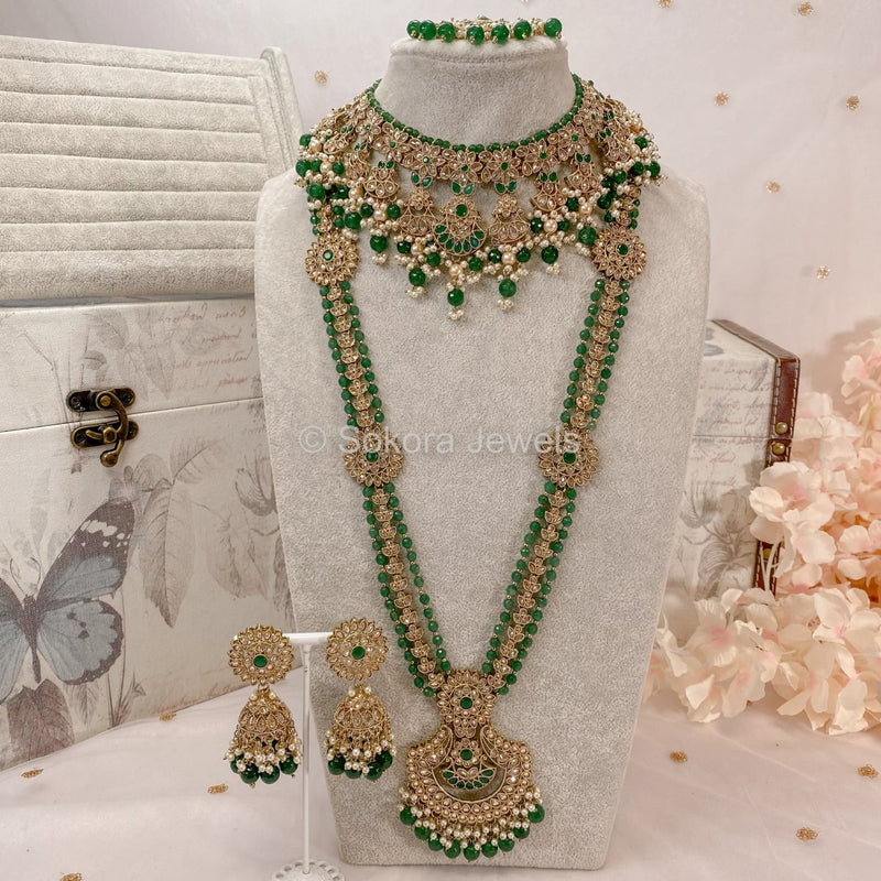 Haya Bridal Set - Green - SOKORA JEWELSHaya Bridal Set - Green