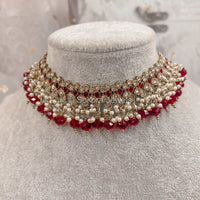 Haya Choker - Red - SOKORA JEWELSHaya Choker - RedChoker Sets