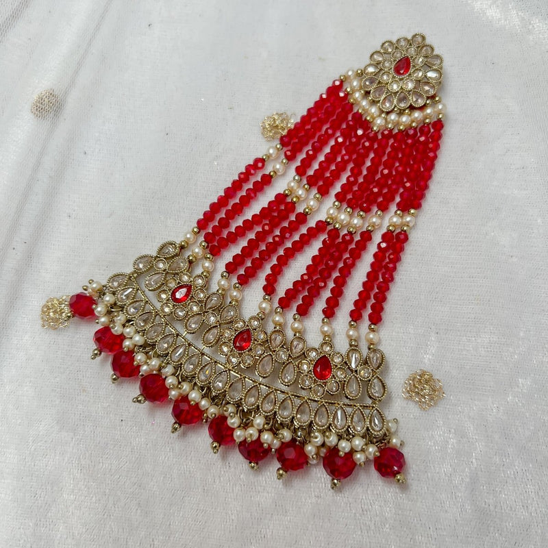 Haya Jhumar - Red - SOKORA JEWELSHaya Jhumar - Red