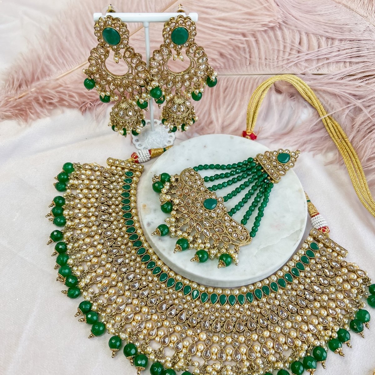 Bridal necklace deals set with price