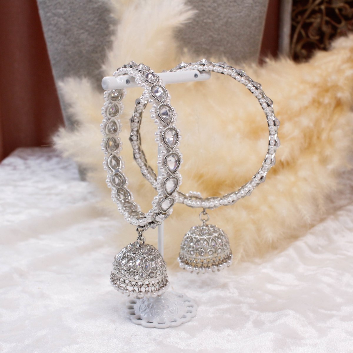 Silver bangles online with hangings