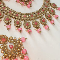 Ikra Necklace set - Pink - SOKORA JEWELSIkra Necklace set - Pink