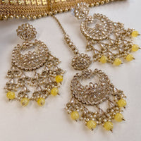 Ishah Antique Earrings & Tikka sets - SOKORA JEWELSIshah Antique Earrings & Tikka sets