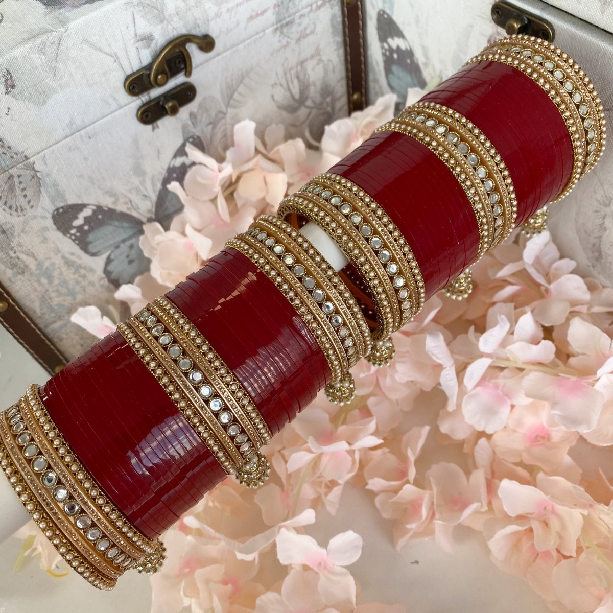 Bridal sales chura maroon