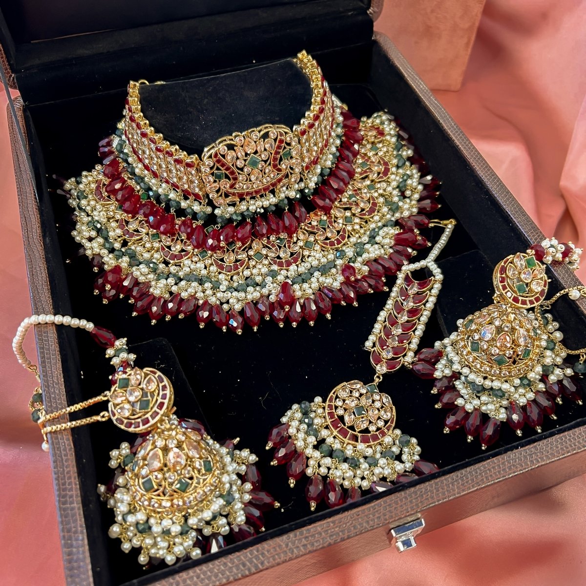 Jumera Bridal Double necklace set - SOKORA JEWELSJumera Bridal Double necklace set