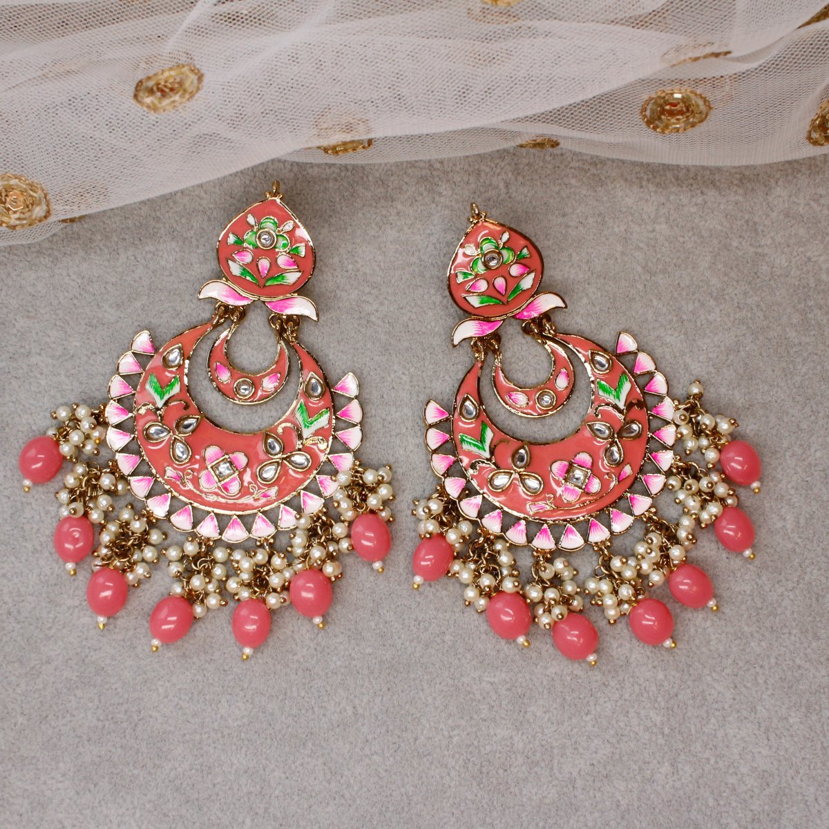 Kamlai Painted Earrings - SOKORA JEWELSKamlai Painted Earrings