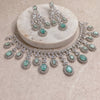 Katrina Silver Drop Diamante Set - Mint - SOKORA JEWELSKatrina Silver Drop Diamante Set - MintNECKLACE SETS