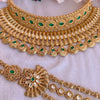 Kavi Kundan Full Bridal set - Green - SOKORA JEWELSKavi Kundan Full Bridal set - Green