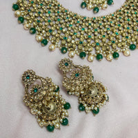 Kenza Bridal Necklace set - Green - SOKORA JEWELSKenza Bridal Necklace set - Green