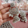 Kenza Bridal Necklace set - Silver - SOKORA JEWELSKenza Bridal Necklace set - Silver