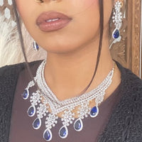 Kirthi Sapphire Drop Diamante Set - SOKORA JEWELSKirthi Sapphire Drop Diamante SetNECKLACE SETS